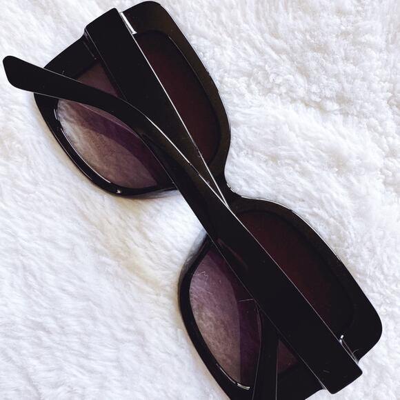 Eva Gloss Black Square-Framed Sunglasses - Picture 12 of 13